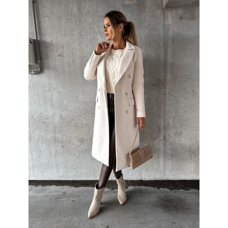 Emeline | Tailored Double-Breasted Longline Coat