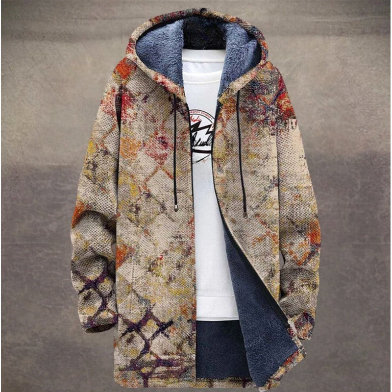 Women's Hooded Painterly Coat