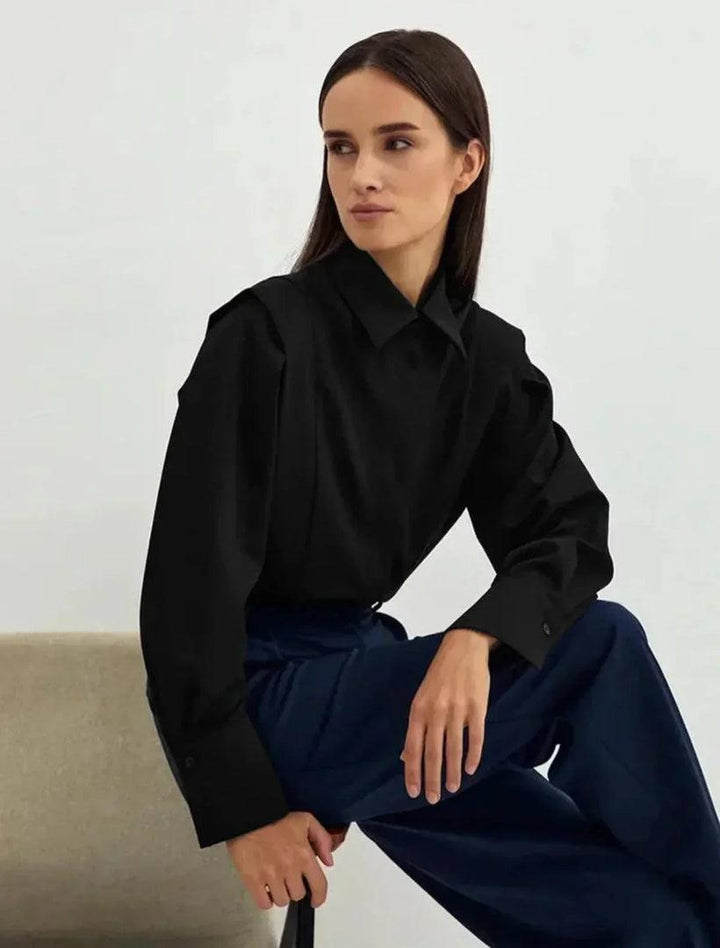 Emma | Langarm-Hemdbluse aus Baumwolle