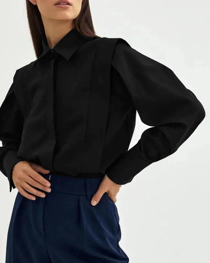Emma | Langarm-Hemdbluse aus Baumwolle