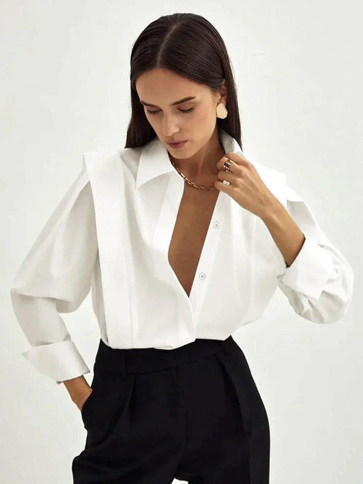 Emma | Langarm-Hemdbluse aus Baumwolle