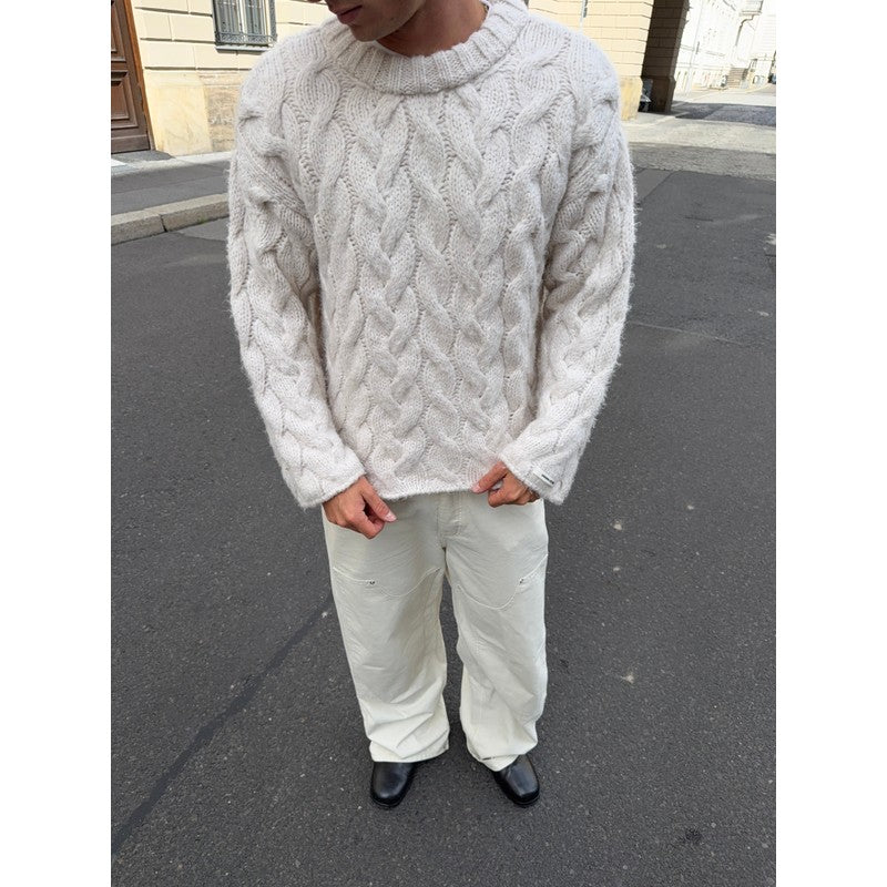 Evelyn | Vintage-Inspired Oversized Cable Knit Sweater