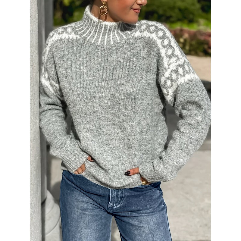 Corinna | Nordic Mock-Neck Sweater