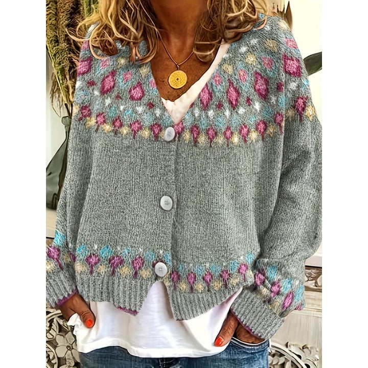 Esme | Nordic Patterned Yoke Cardigan