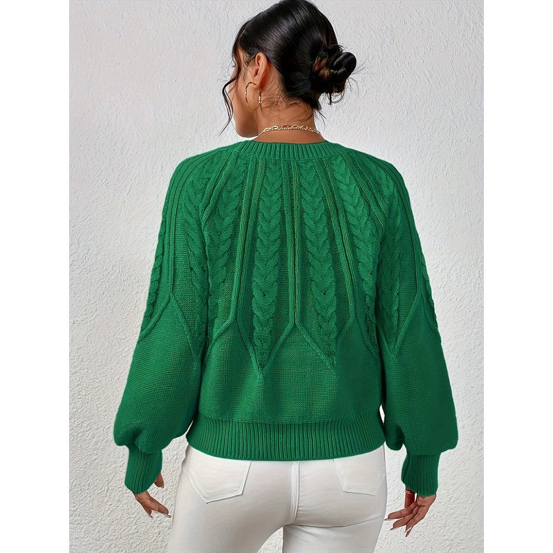 Women's Sweater | Relaxed Cable-Knit Pullover