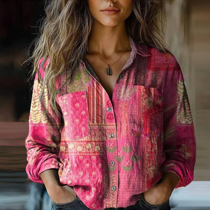 Rebecca | Vintage blouse met bohemian patroon