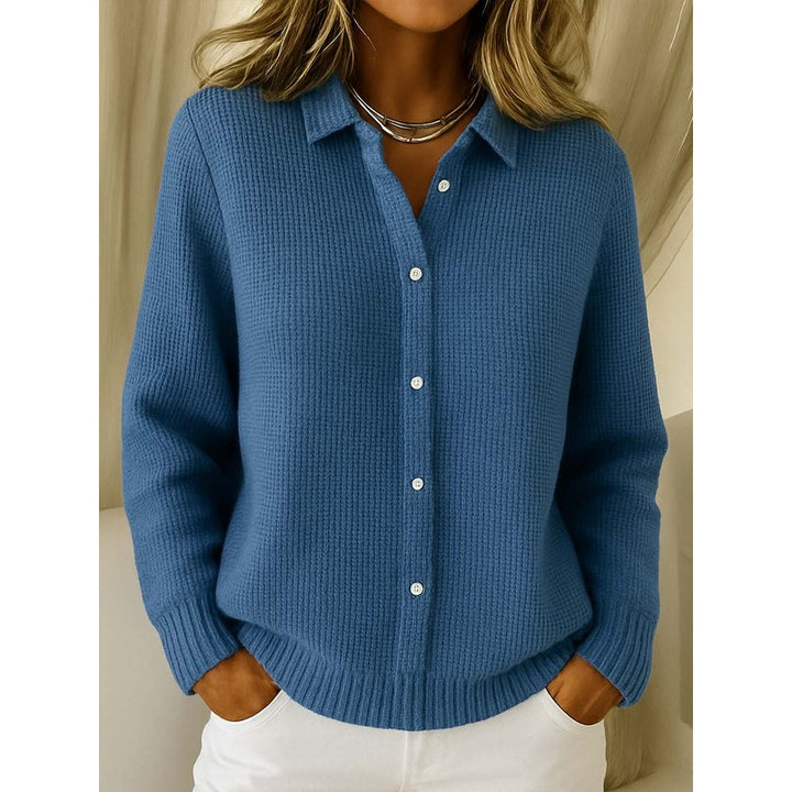 Margot | Buttoned Ribbed Knit Cardigan