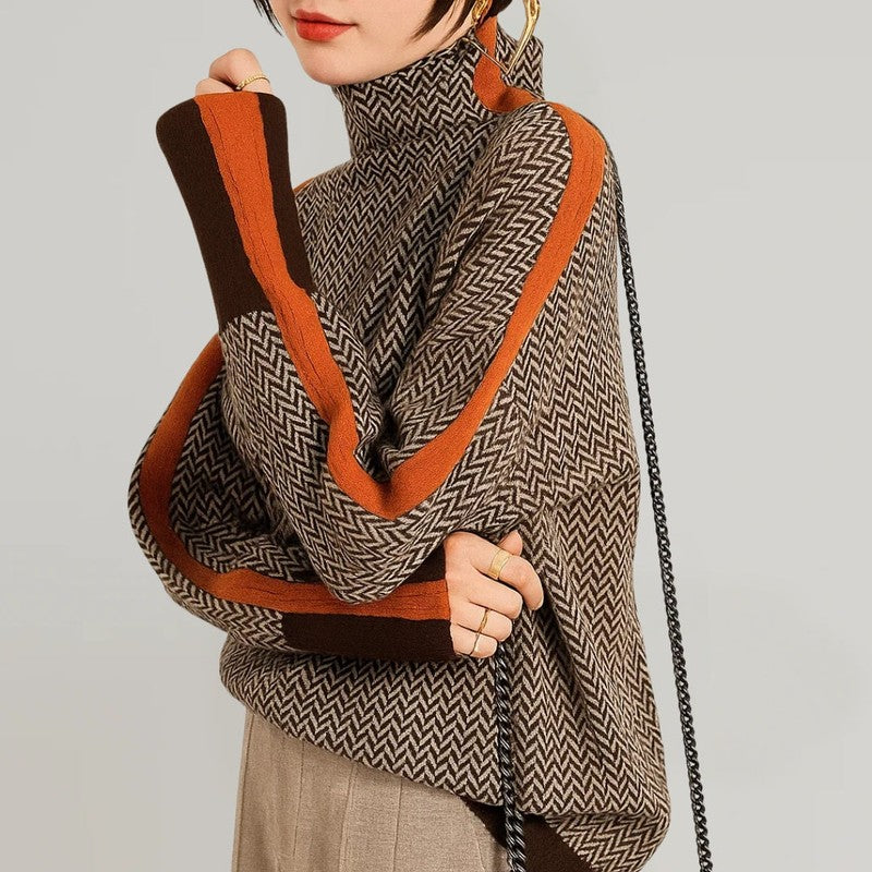 Sophie | High-Neck Striped Sweater