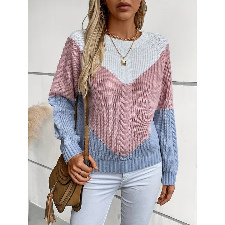Matilda | Colorblock Cable-Knit Sweater