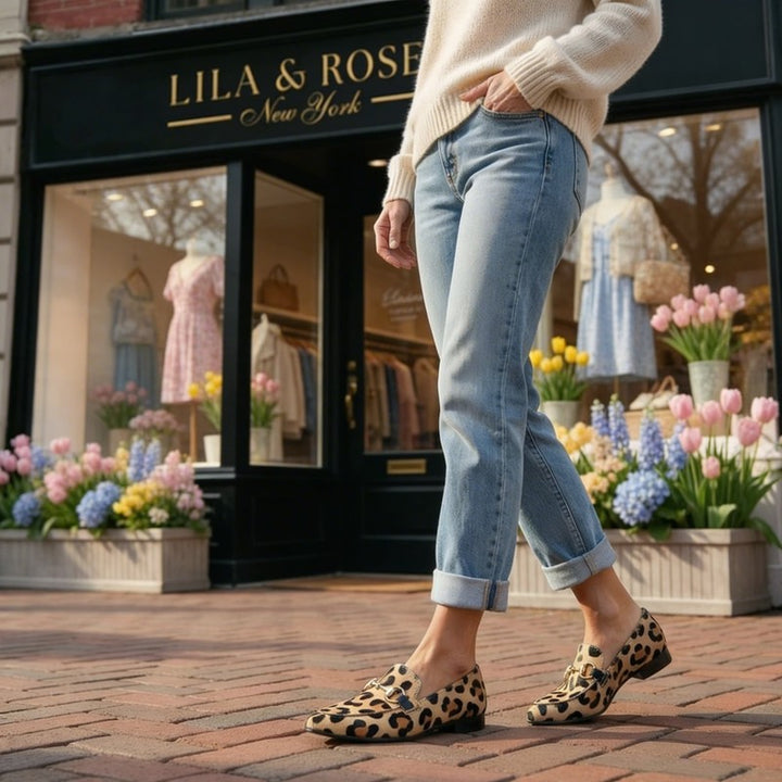 Clarimonde | Leopard Print Slip-on Loafers