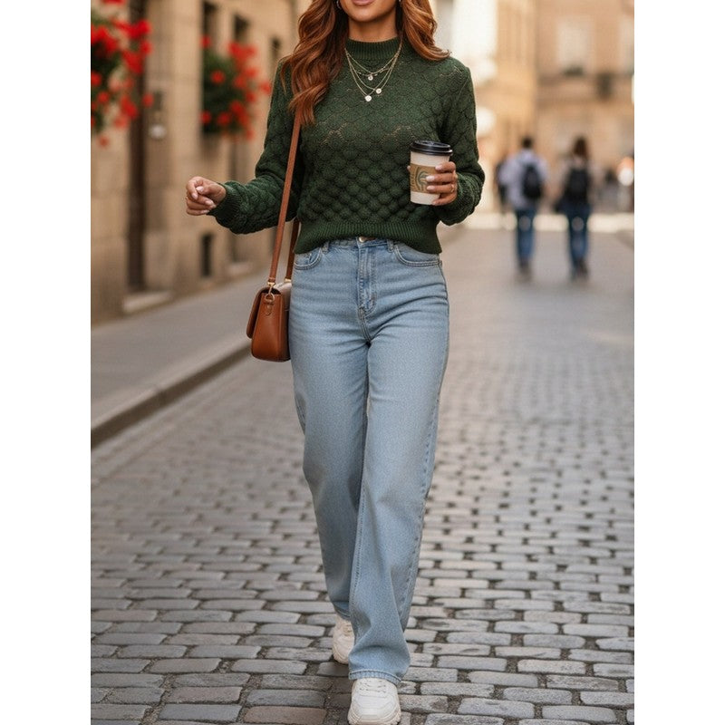 Melanie | Cropped Mock Neck Sweater