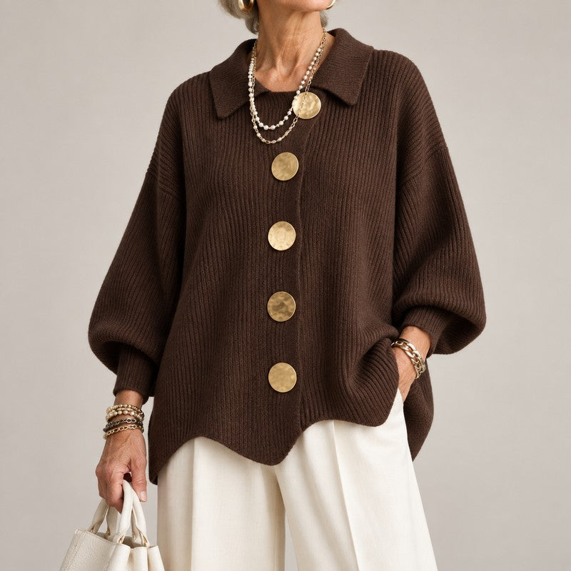 Audrey | Oversized Statement Collar Cardigan