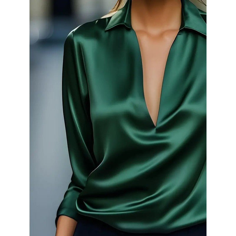 Anna | Soft Structured V-Neck Blouse