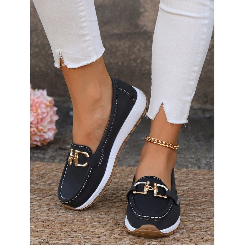 Elena | Buckle-Accent Slip-On Loafers