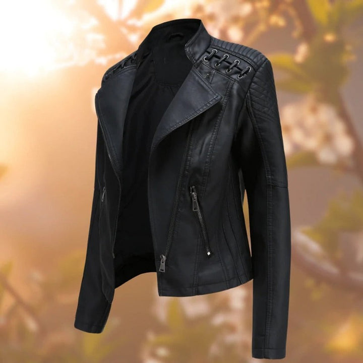Mona | Asymmetric Zip Moto Jacket