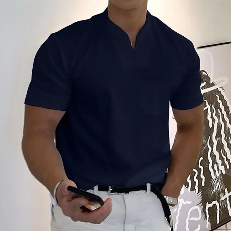 Logan | Structured V-Neck Polo Shirt