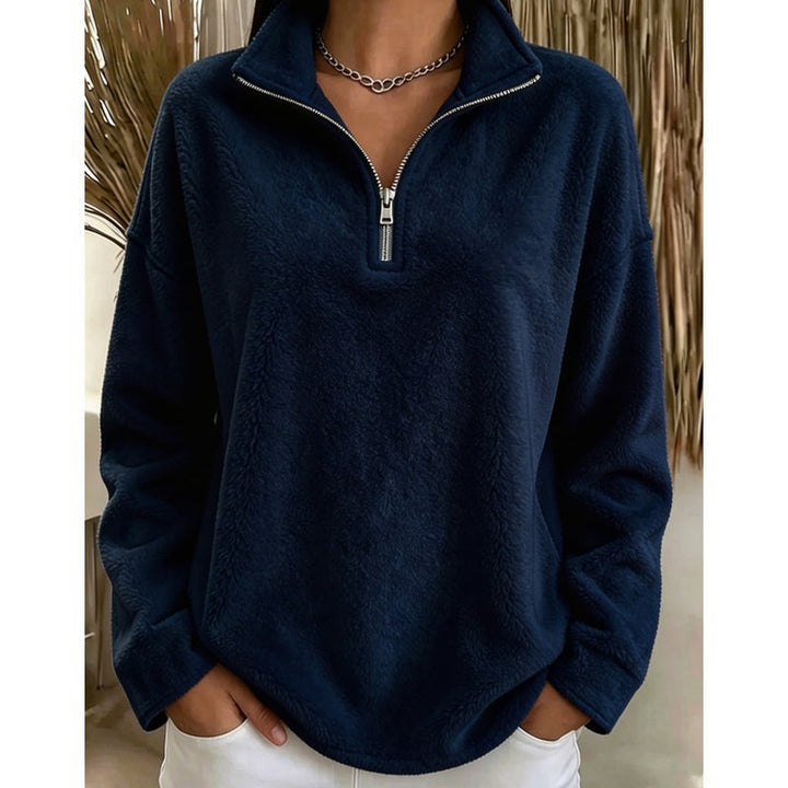 Camille | Half-Zip Stand Collar Pullover Sweater