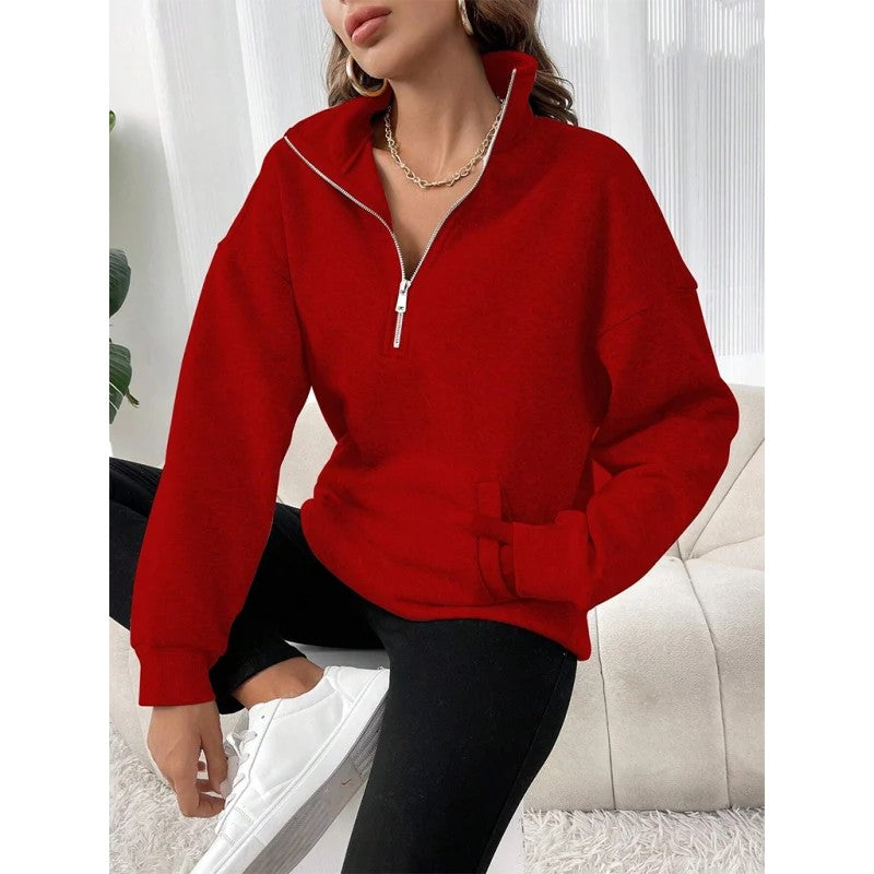 Valerie | Half-Zip Drop Shoulder Sweatshirt