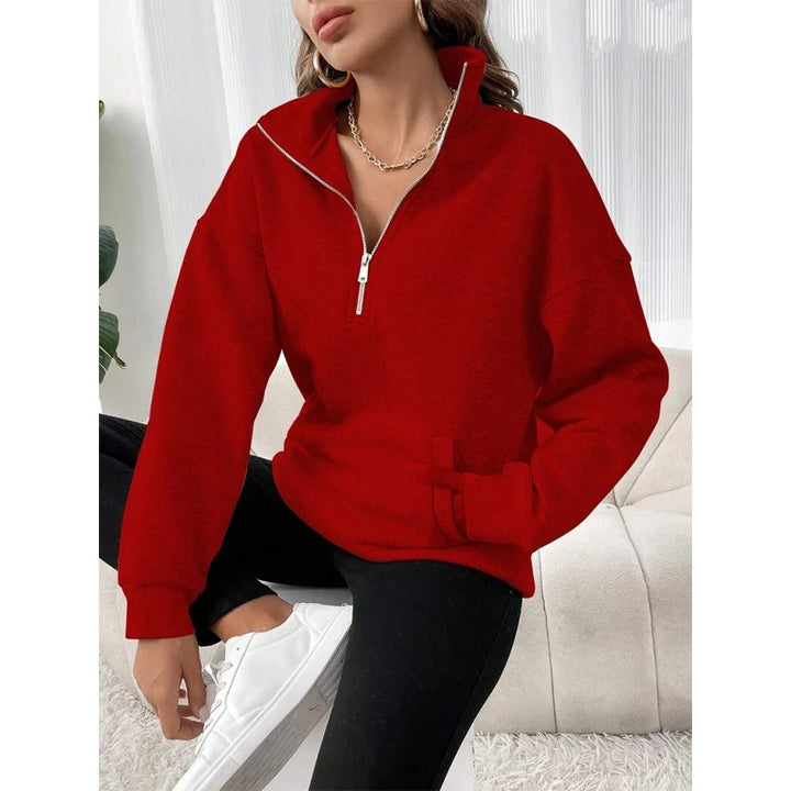 Valerie | Half-Zip Drop Shoulder Sweatshirt