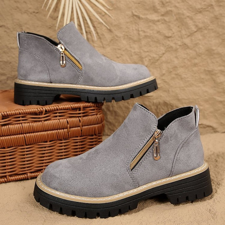 Blandine | Platform Ankle Boots with Side Zip