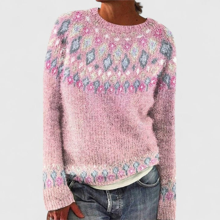 Sage | Scandinavian-Pattern Knit Sweater