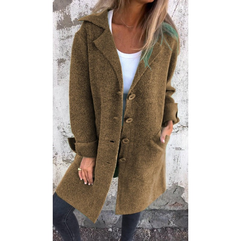 Women's Longline Lapel Coat