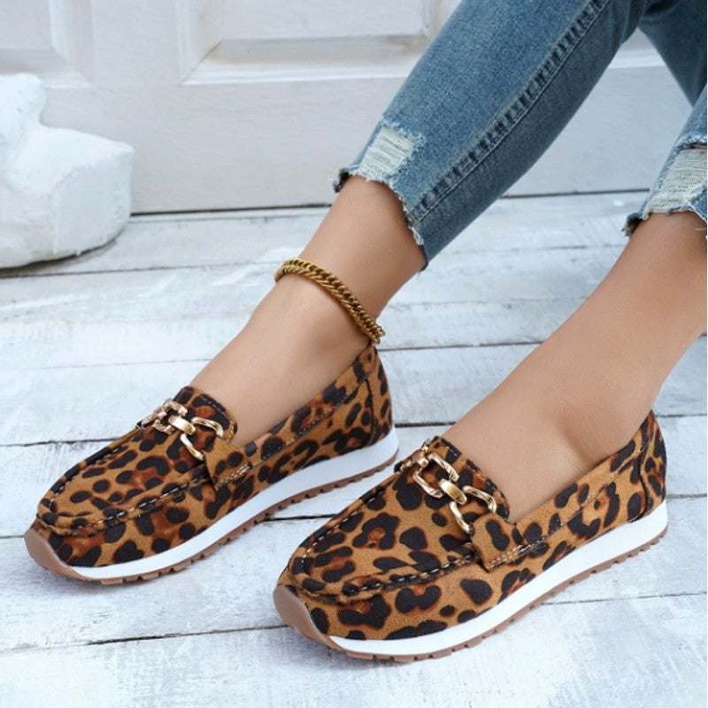 Eleanor | Leopard-Print Wedge Loafers