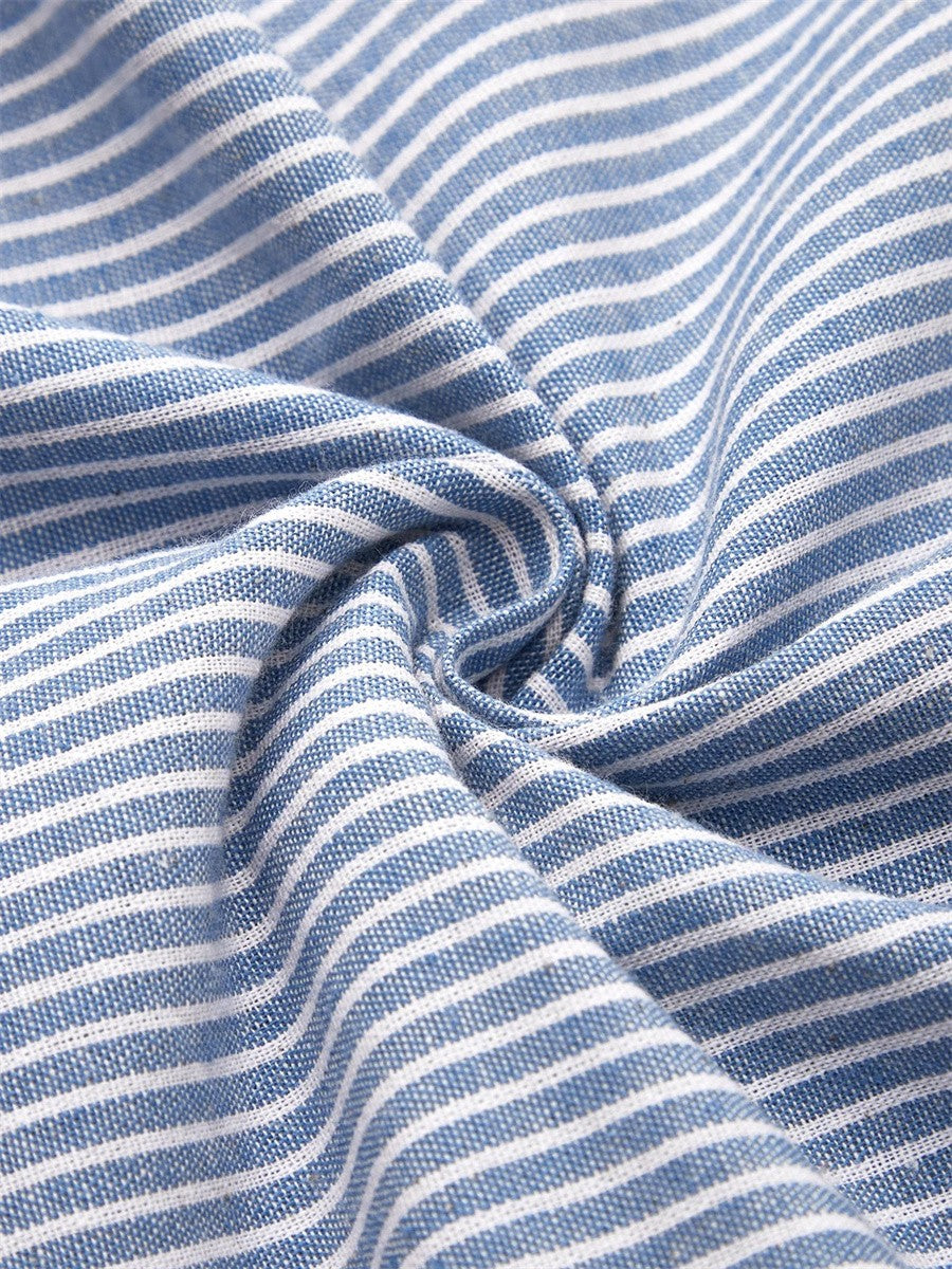 Meadow | Robe midi rayée à détails boutonnés