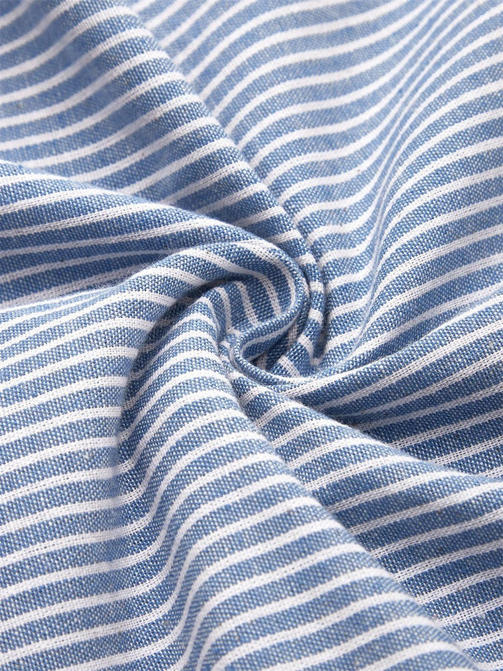 Meadow | Robe midi rayée à détails boutonnés