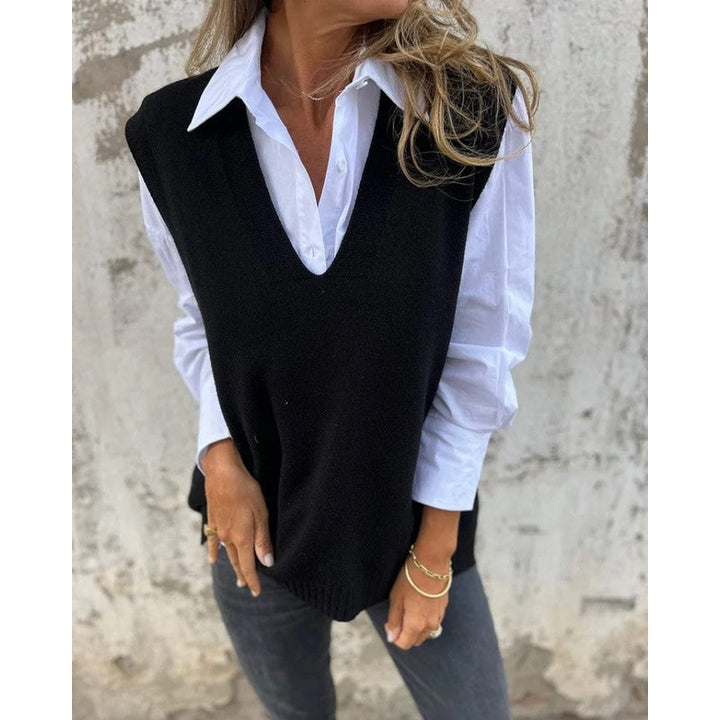 Marzanna | Ribbed Knit Sweater Vest