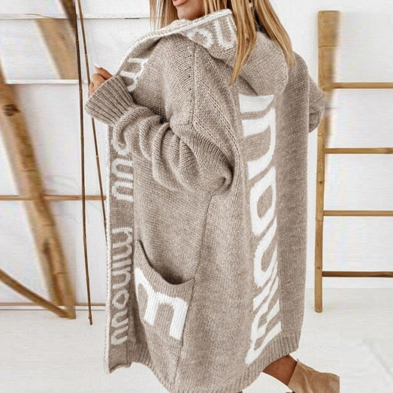 Rosabel | Oversized Hooded Open-Front Cardigan