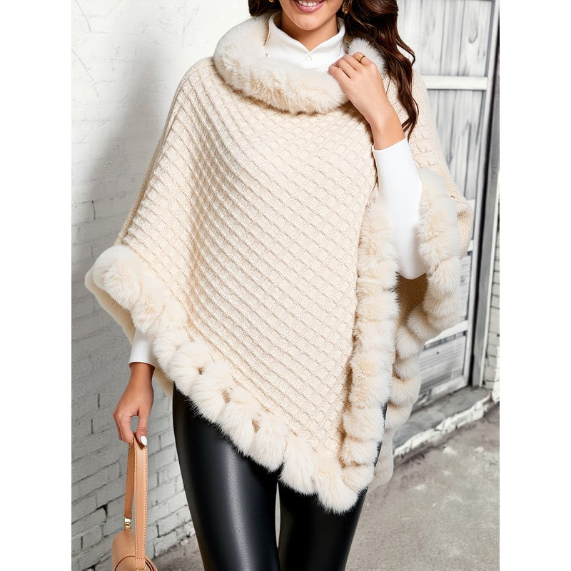 Willow | -Trimmed Oversized Poncho