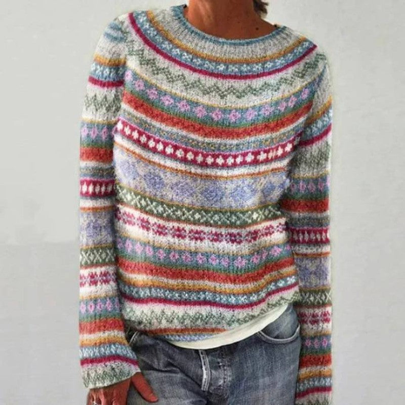 Margot | Relaxed Fair Isle Knit Sweater