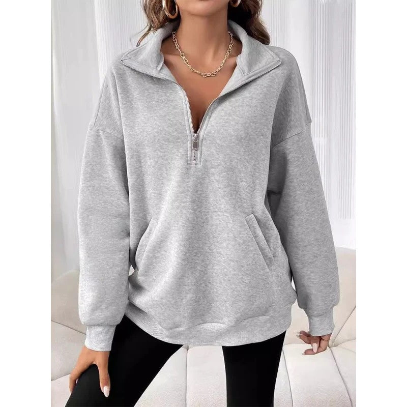 Valerie | Half-Zip Drop Shoulder Sweatshirt