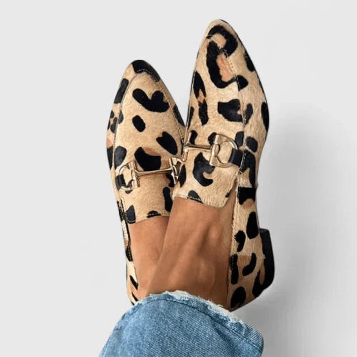 Clarimonde | Leopard Print Slip-on Loafers