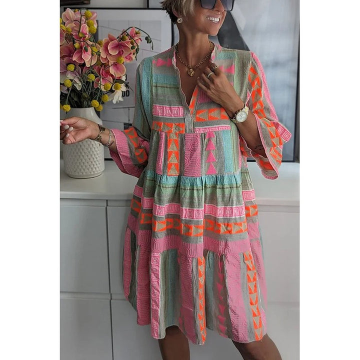 Mariah | Tiered Ruffled-Sleeve Dress