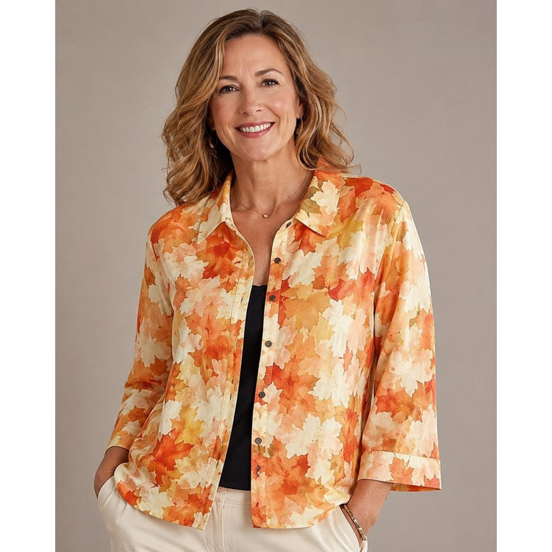 Laurentine | Relaxed Fit Button-Front Blouse