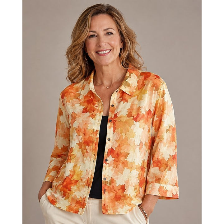 Laurentine | Relaxed Fit Button-Front Blouse