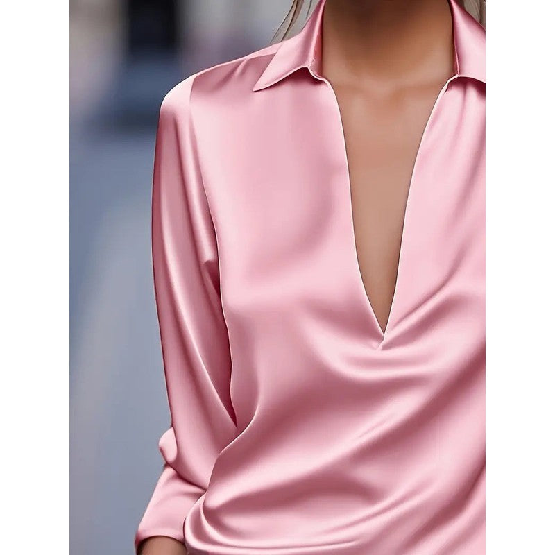 Anna | Soft Structured V-Neck Blouse