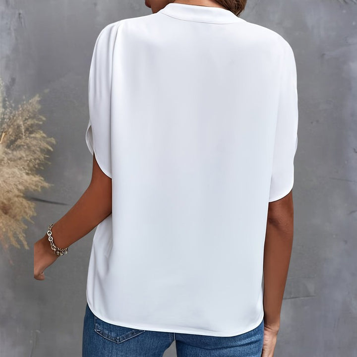 Sophie | Notch Neckline Flowing Blouse