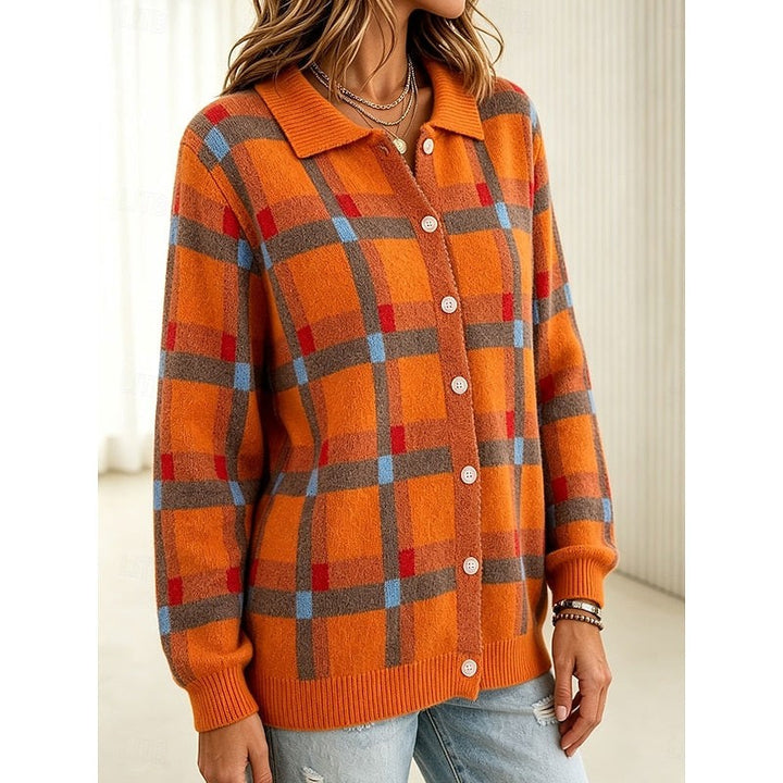 Sophia | Plaid Button Cardigan