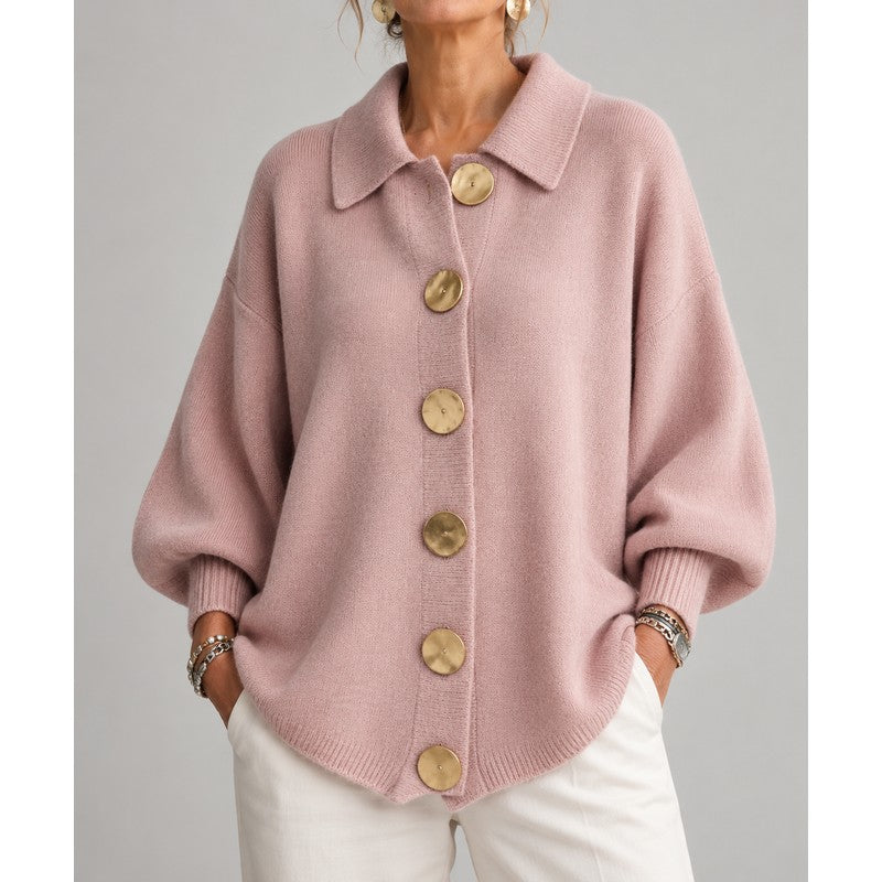 Audrey | Oversized Statement Collar Cardigan