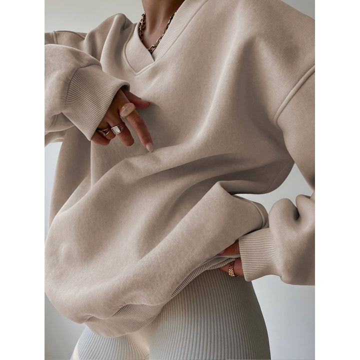 Hazel | Half-Zip Ribbed Sweatshirt