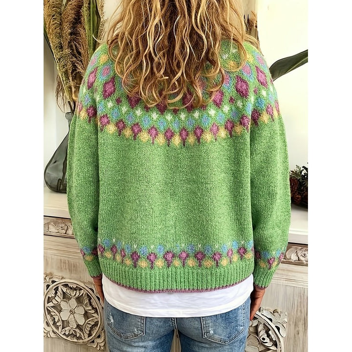 Esme | Nordic Patterned Yoke Cardigan