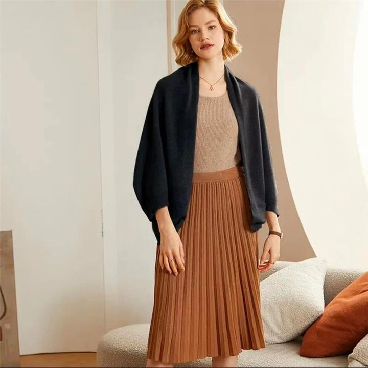 Riley | Completo da donna composto da cardigan in maglia morbida e scialle