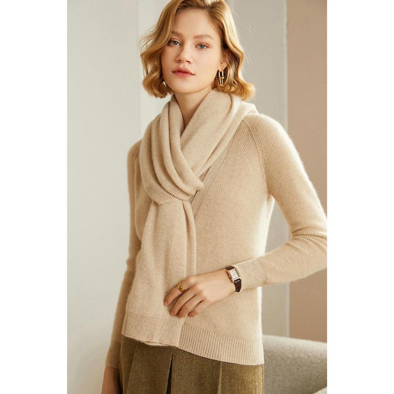 Riley | Completo da donna composto da cardigan in maglia morbida e scialle