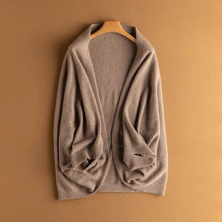 Riley | Completo da donna composto da cardigan in maglia morbida e scialle