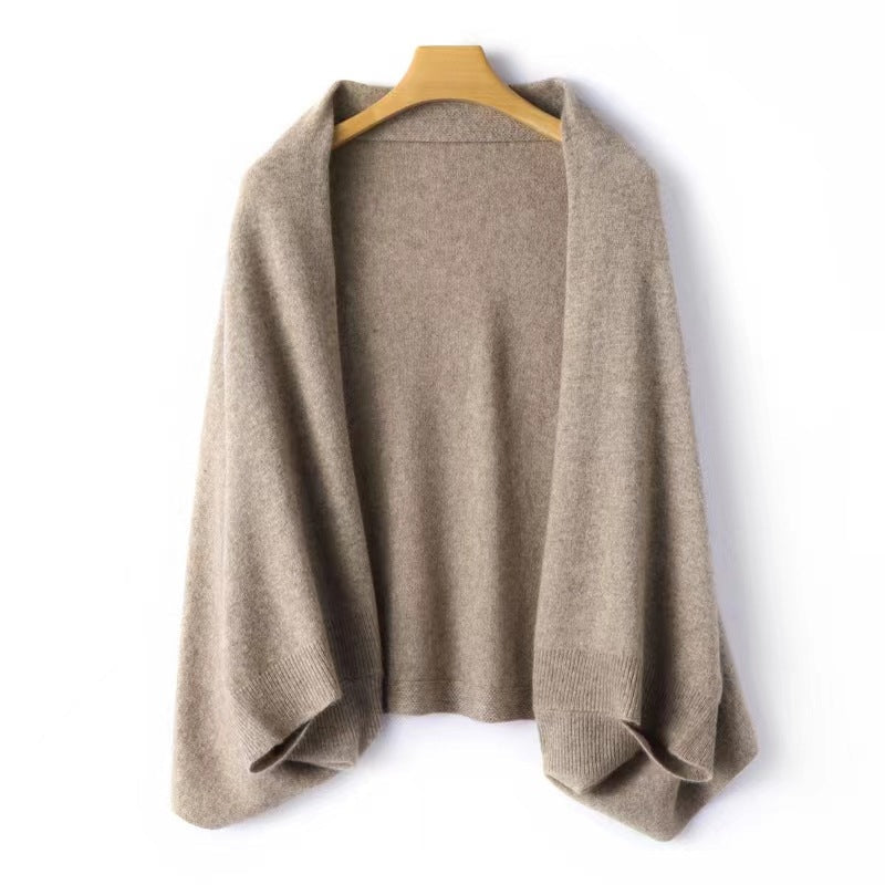 Riley | Completo da donna composto da cardigan in maglia morbida e scialle