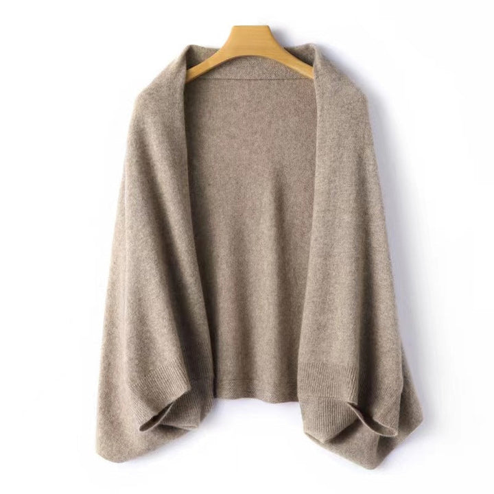 Riley | Completo da donna composto da cardigan in maglia morbida e scialle
