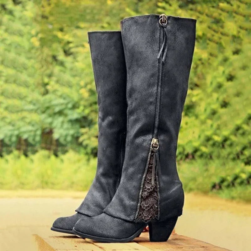 Women Knee High Western Boots